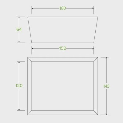 Lunch Box With Window Medium BioBoard | B