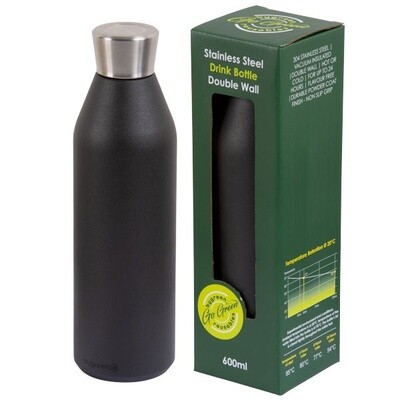 Drink Bottle Stainless Steel 600ml Slate | B / Single (1)*