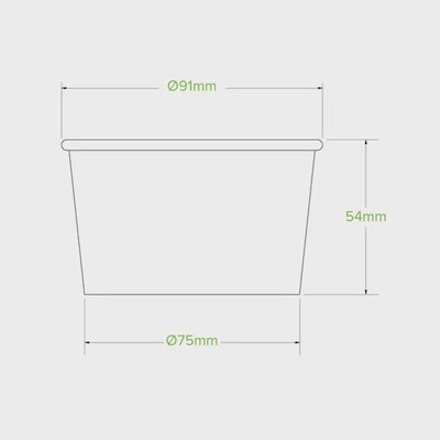 Ice Cream Cup BioCup 250ml/8oz | B