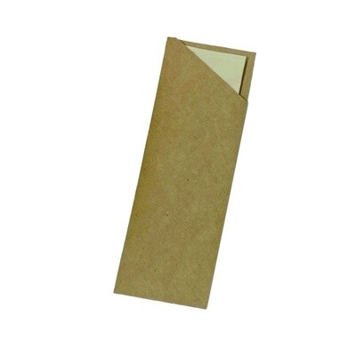 Cutlery Pouch &amp; Napkin Brown Kraft | A / Carton (1,000)
