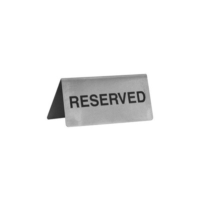 Sign Table Reserved Stainless Steel | T / Carton (12)