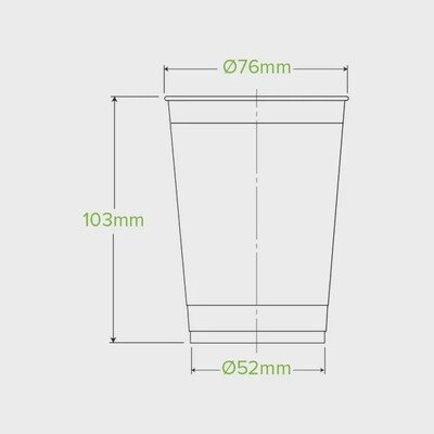 Cup Plastic BioCup (76mm) 280ml | B