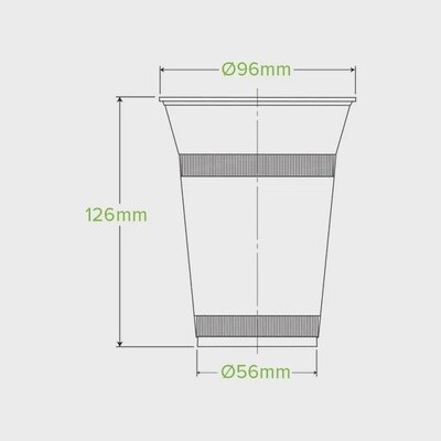 Cup Plastic BioCup (96mm) 500ml | B