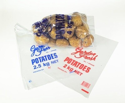Bag Plastic Potato Blue Writing Vented 2.5kg | P