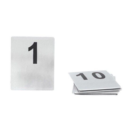 Table Numbers Stainless Steel Large 1-10 | T