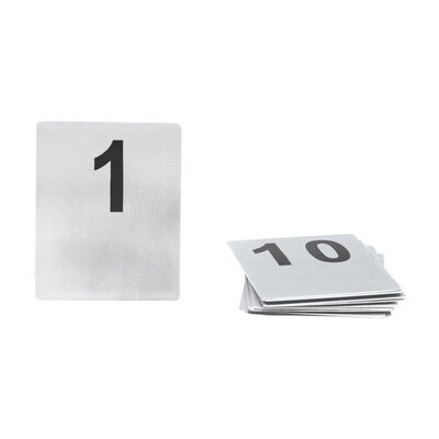 Table Numbers Stainless Steel Large 1-10 | T