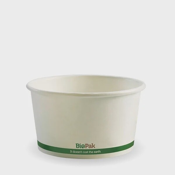 Container Round BioBowl (Hot/Cold) 12oz (430ml) White | B