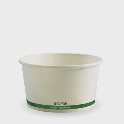 Container Round BioBowl (Hot/Cold) 12oz (430ml) White | B