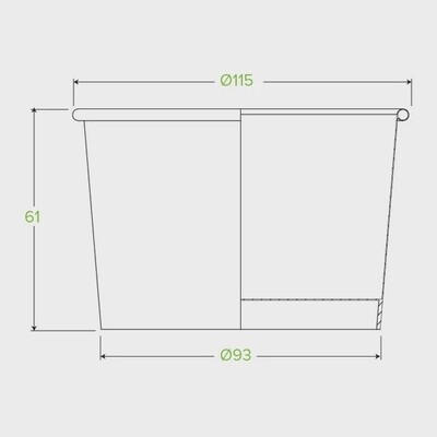 Container Round BioBowl (Hot/Cold) 12oz (430ml) White | B