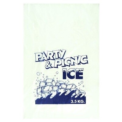 Bag Plastic LDPE Party Ice 5kg (50um) | E / Carton (500)