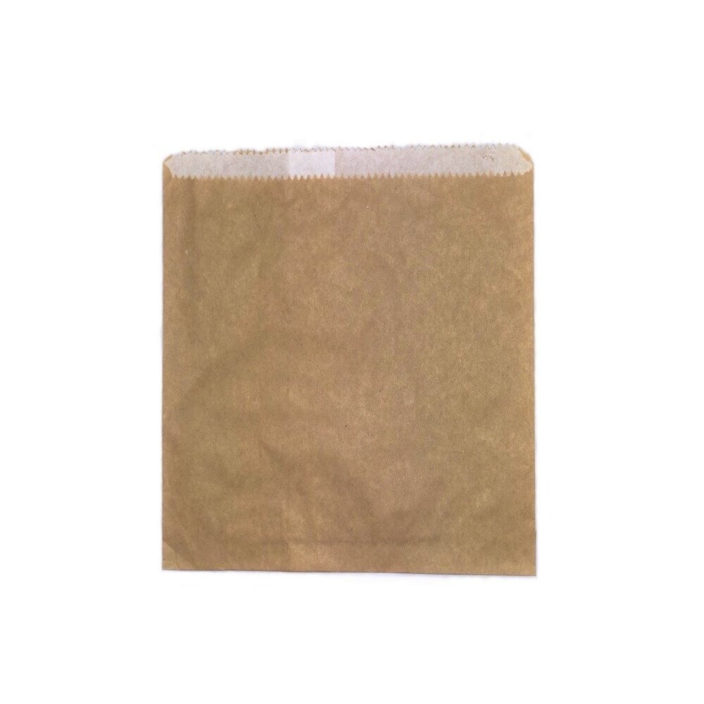 Bag Paper Brown Greaseproof 1SQ (180x165mm) | P / Pack (500)