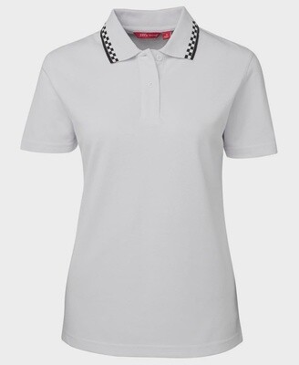 Shirt Polo White with Check Collar | O