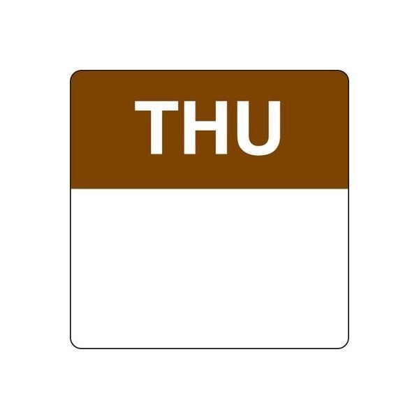 Food Label Square Thursday (40mm) | E / Pack (500)