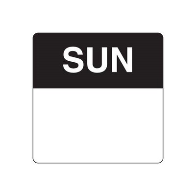 Food Label Square Sunday (40mm) | E / Pack (500)