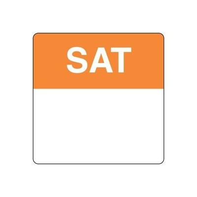 Food Label Square Saturday (40mm) | E / Pack (500)