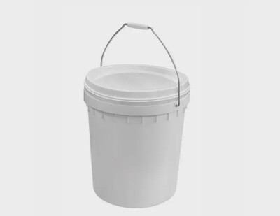 Bucket / Pail 20L Round Lid White | P