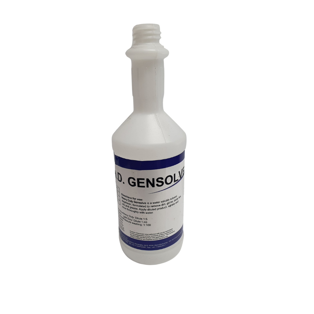 Bottle with Label HD Gensolve 750ml | C