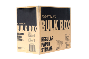 Straw Paper 3ply Regular Slim Black | B / Carton (5,000)