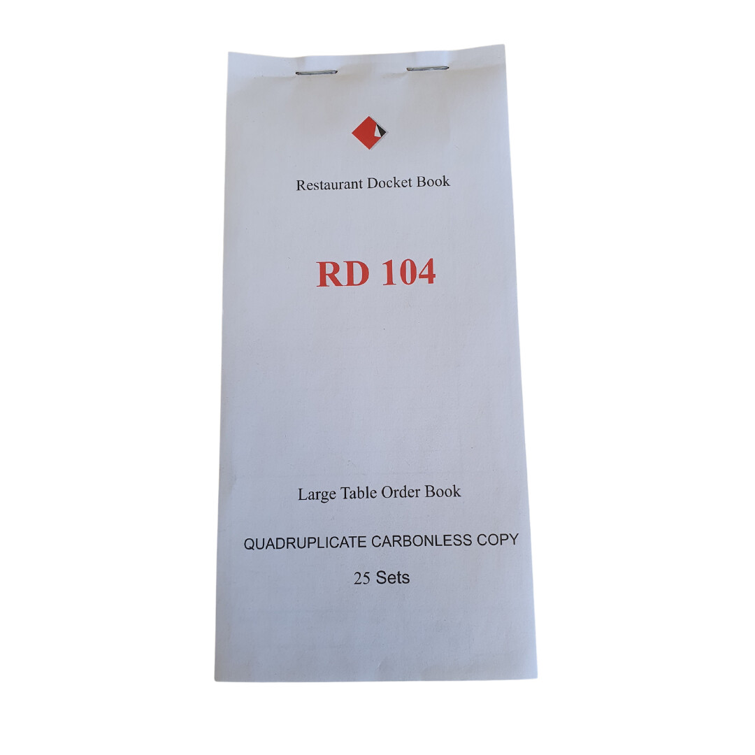 Docket Book Quadruplicate Restaurant | O