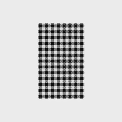 Paper Greaseproof Gingham Black (190x310mm) | T / Sleeve (200)