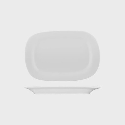 Platter Porcelain Oval Wide Rim 253x170mm White | T