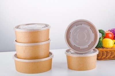 Container Round Heavyboard Kraft (Salad) Lid | E
