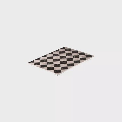 Platter Rectangle Melamine 325x265 Checkerboard Marble | T