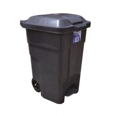 Bin Heavy Duty Peddle with Wheels (70L) | E / Grey