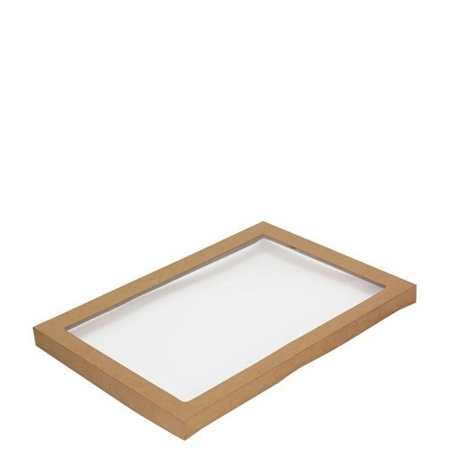 Catering Tray 4 (Large Rectangle) Lid with Window | E