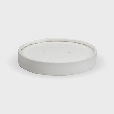 Container Round BioBowl (Hot/Cold) 8oz (250ml) Lid Paper White | B