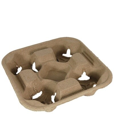 Cup Tray 4 Moulded Natural Fibre | E