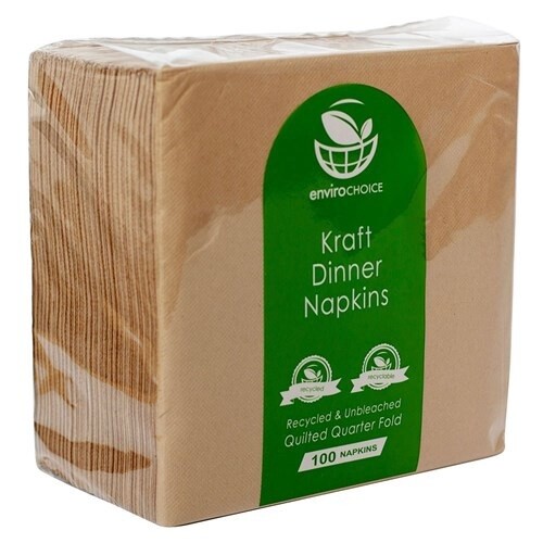 Napkin Dinner 2ply Quarter Fold Kraft | E