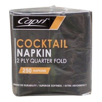 Napkin Cocktail 2ply Black | E