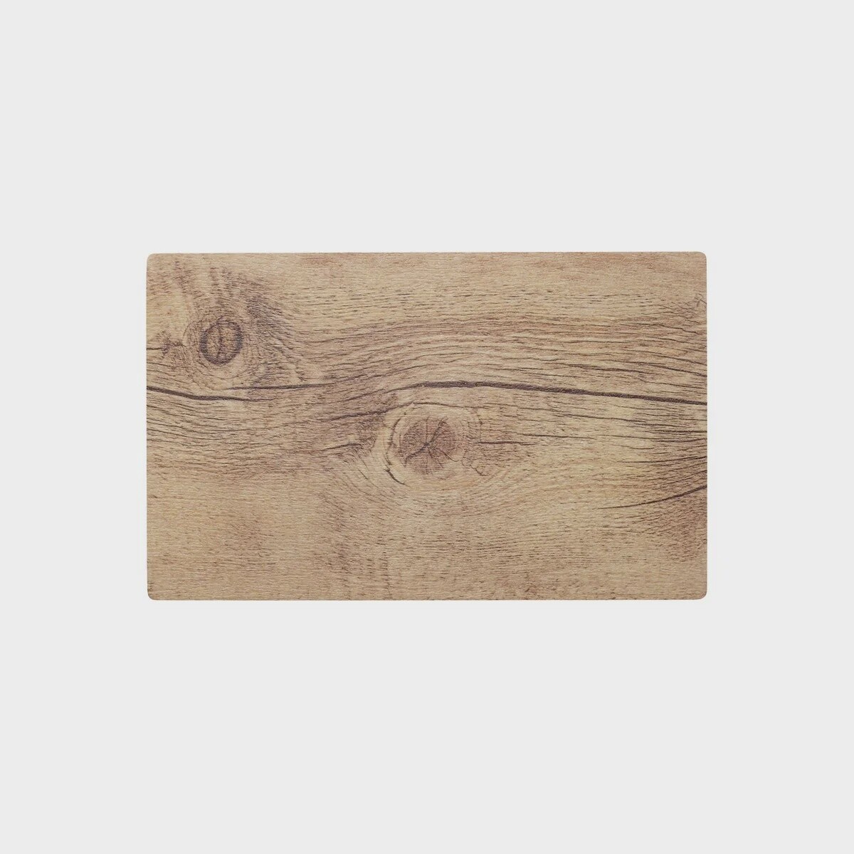 Platter Rectangle Melamine Wood Effect Oak 410x255mm | TO