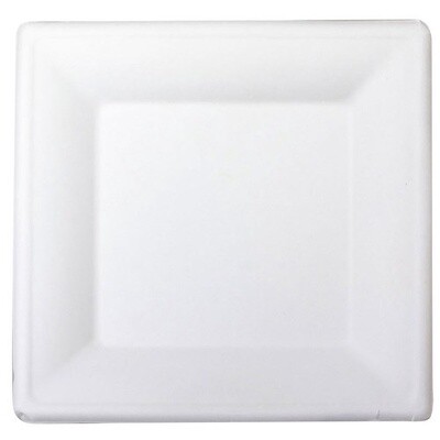 Plate Natural Fibre Square 6&quot; (160mm) | E, Size: Carton (500)