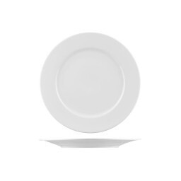 Crockery Bistro Plate Wide Rim White (260mm) | T