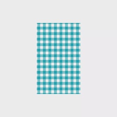 Paper Greaseproof Gingham Teal (190x310mm) | T