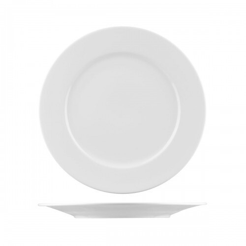 Crockery Bistro White Plate Wide Rim (185mm) | T