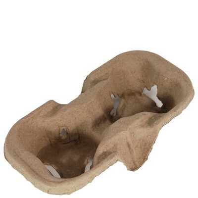 Cup Tray 2 Moulded Natural Fibre | E