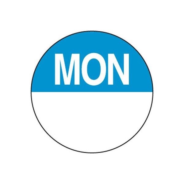 Food Label Days of the Week Dots (24mm) Permanent | E / Pack (1,000)