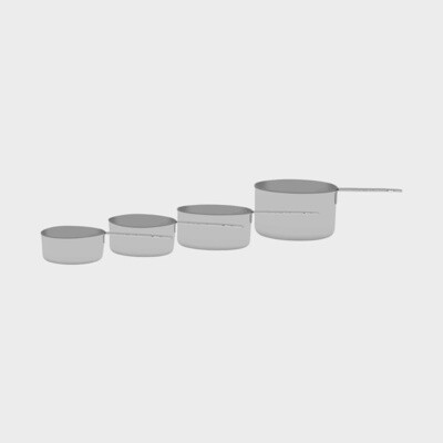 Measuring Cup Set Stainless Steel 4pcs | TO