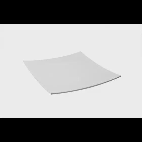 Platter Melamine Curved Square 300x300mm White | T