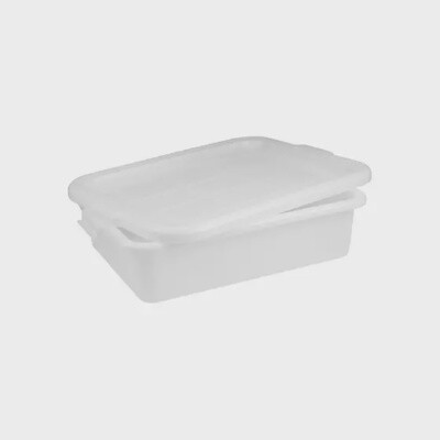Tote Box Plastic White with Cover | T