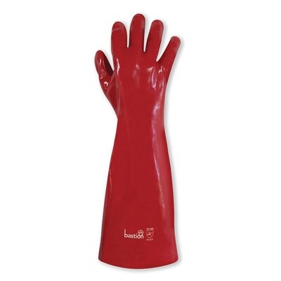 Glove PVC Red Chemical Resistant (Large) 45cm | B