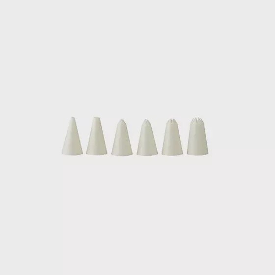 Icing/Pastry Tube Set Plastic | T / 6 Piece Set