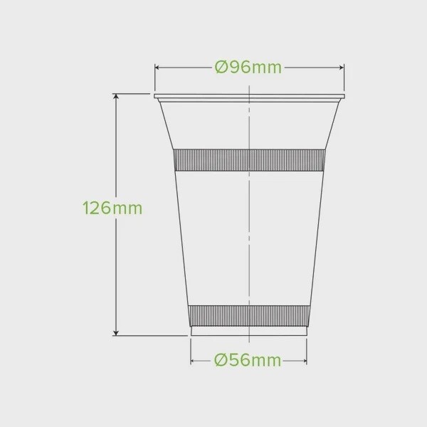 Cup Cold BioCup 500ml Clear 96mm PLA | B