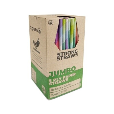 Straw Paper 5ply Jumbo Mixed Colours | B