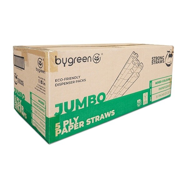 Straw Paper 5ply Jumbo Mixed Colours | B
