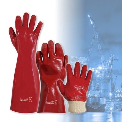 Glove PVC Red Chemical Resistant 45cm | B
