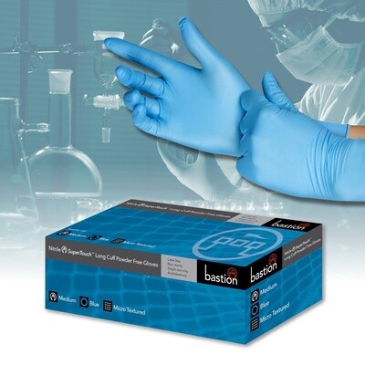 Glove Nitrile SuperTouch Long Cuff Blue Powder Free XXL | B*
